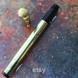 Vintage fountain pen Italian gold overlay