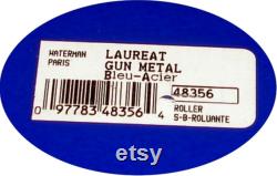 WATERMAN PARIS Laureat Rollerball Gun Metal Bleu-Acier NIB