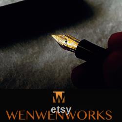 WENWENWORKS Handmade 2 in 1 Fountain Roller Ball Pen Set -META PLUS- Free Engraving Magnet gift box