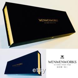 WENWENWORKS Handmade 2 in 1 Fountain Roller Ball Pen Set -META PLUS- Free Engraving Magnet gift box