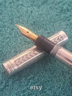 Wahl Sterling Silver 2 1920's Vintage Fountain Pen Super Flex to over 3mm