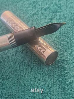 Wahl Sterling Silver 2 1920's Vintage Fountain Pen Super Flex to over 3mm