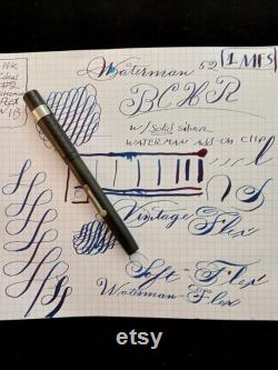 Waterman 52 BCHR Solid Silver Waterman Brand Addon Clip. Vintage Fountain Pen MFS 1 Superflex to 3.6mm Id 321