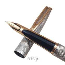 Waterman CF Silver Massif Fountain Pen with 18k Gold Nib Luxury Writing Instrument