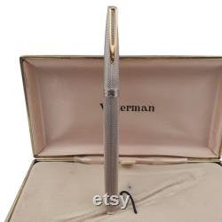 Waterman CF Silver Massif Fountain Pen with 18k Gold Nib Luxury Writing Instrument