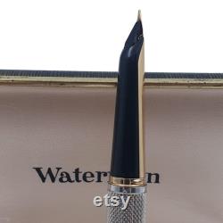 Waterman CF Silver Massif Fountain Pen with 18k Gold Nib Luxury Writing Instrument