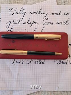 Waterman Crusader Pen and Pencil Set Full Flex to 2.76mm comes with extra lead (.9mm)