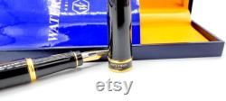 Waterman Expert Mk1 Black Laquer Gold Trim Fountain Pen with Original Box