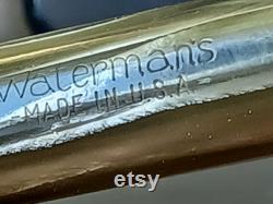 Waterman Fountain pen gold filled trim 75 Nib 14K Gold Silver Grey Pearl Striated Mid 1940's WWII era