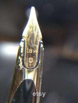 Waterman USA gold plated fountain pen and ballpoint pen, vintage 18K gold nib fountain pen