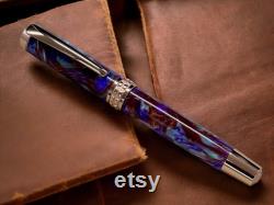 Whimsical Purple Copper Rose Gold Fountain Pen, Artisan Handcrafted Writing Instrument. Simple to Use. Handmade in CO USA. One of a Kind