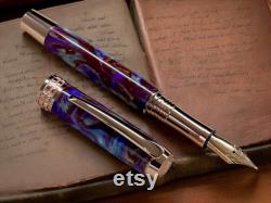 Whimsical Purple Copper Rose Gold Fountain Pen, Artisan Handcrafted Writing Instrument. Simple to Use. Handmade in CO USA. One of a Kind