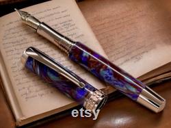 Whimsical Purple Copper Rose Gold Fountain Pen, Artisan Handcrafted Writing Instrument. Simple to Use. Handmade in CO USA. One of a Kind