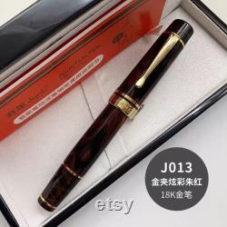 Wingsung 632 Piston Pen Fountain Pen 18K Gold Size 8 Nib Resin Writing Pen