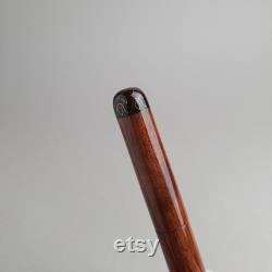 Wooden fountain pen with copper wire inlayed finials