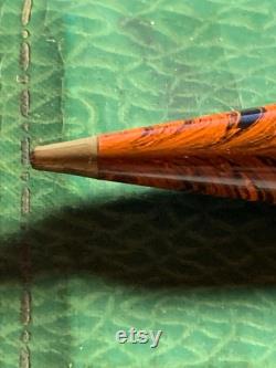 ca 1920 Red Hard Rubber a Ripple senior pencil possible from 58 or 56 Waterman's fountain pen set GREAT condition