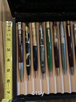 from 1920's 1960's collection of assorted and some rare among them total 21 pencils all for one money including Montlanc display case