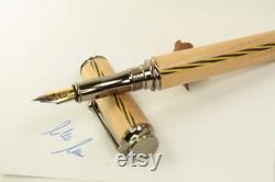 wooden fountain pen acer intarsia present for graduation, retirement, birthday